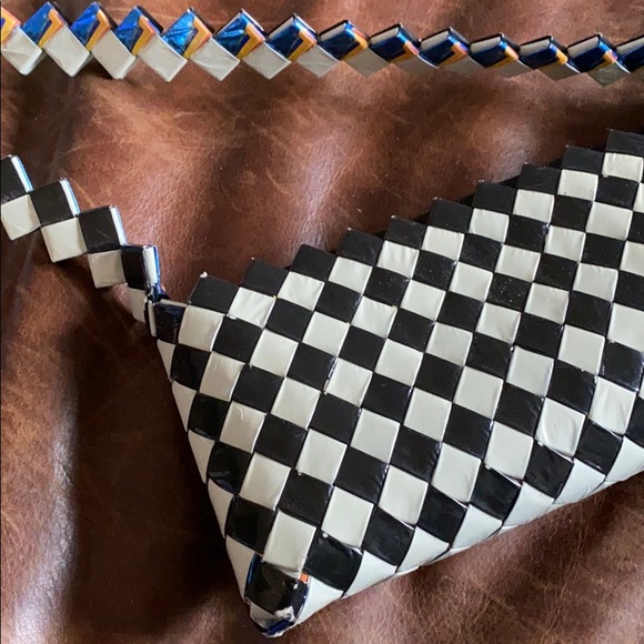 Checked handbag - Picture 2 of 5